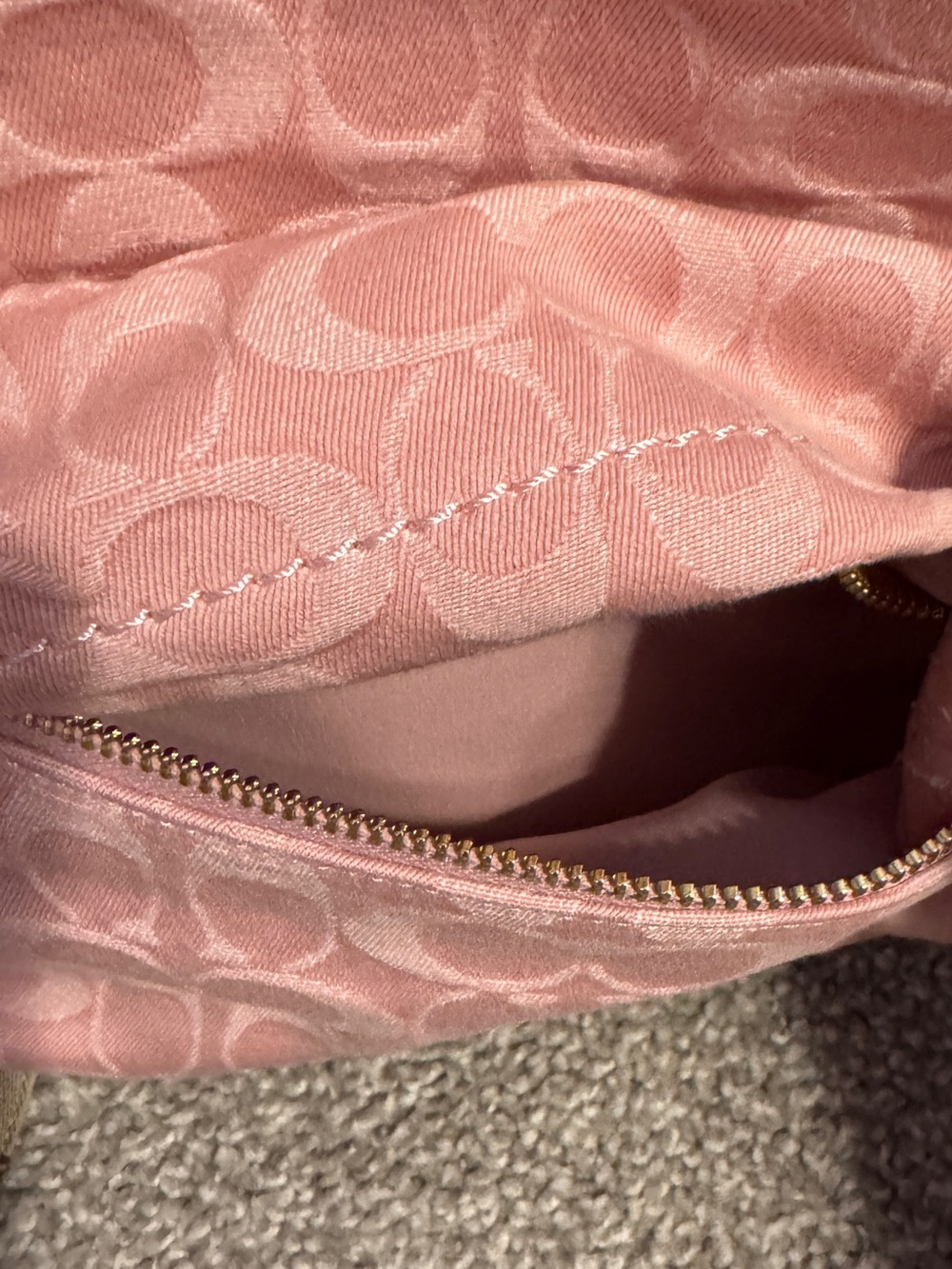 Pink Coach Denim Backpack - Picture 7 of 12